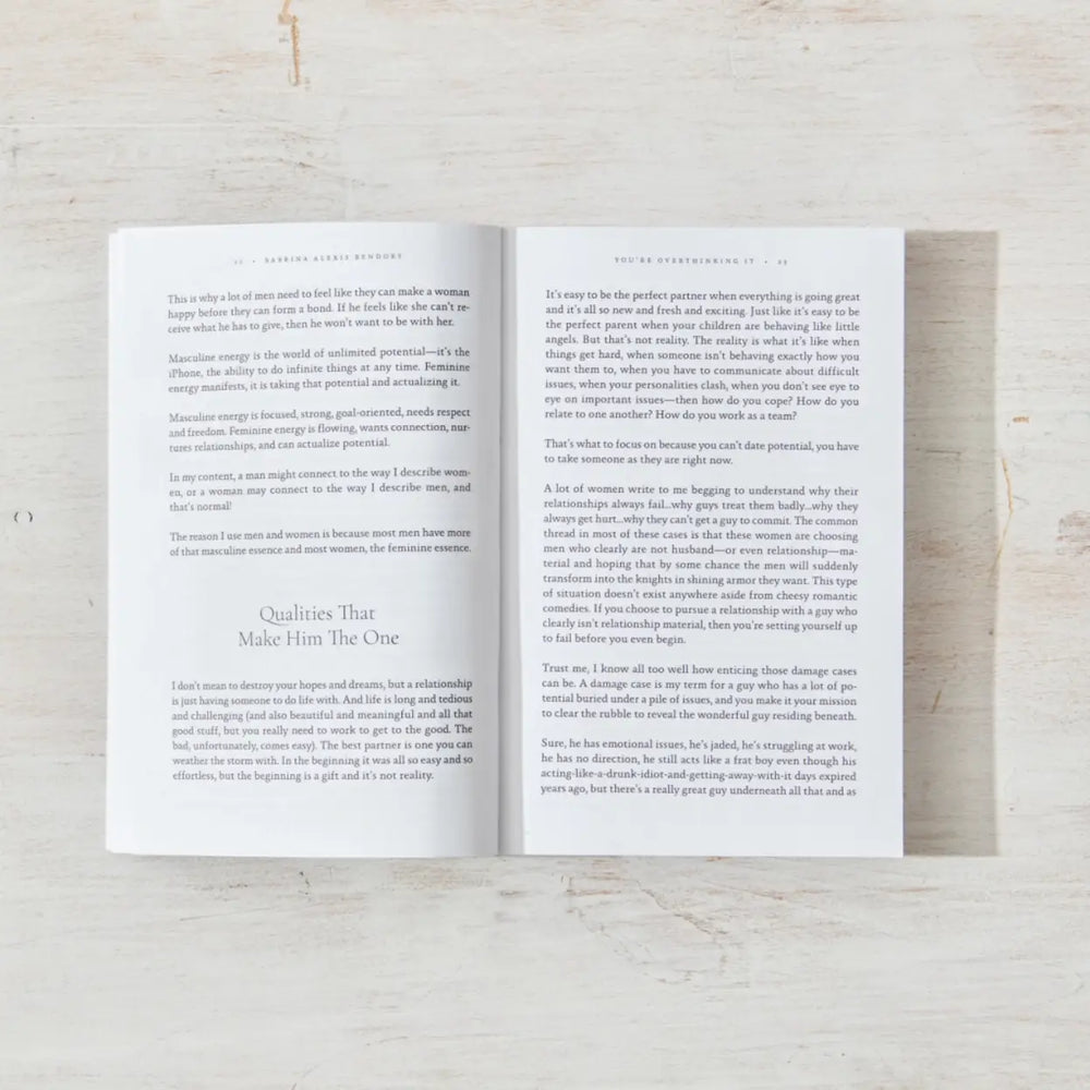 You're Overthinking It by Sabrina Alexis Bindery
