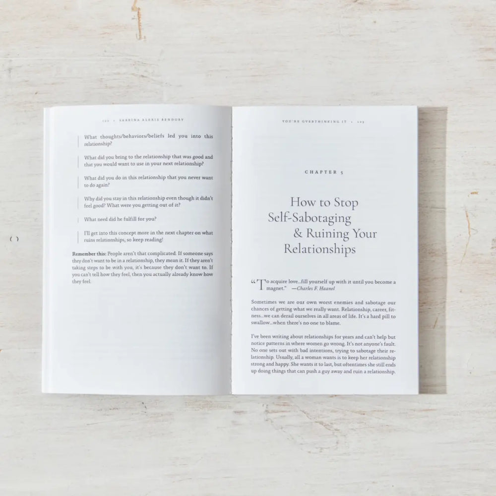You're Overthinking It by Sabrina Alexis Bindery