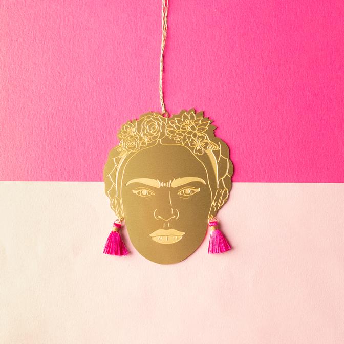 Frida Kahlo Brass Ornament