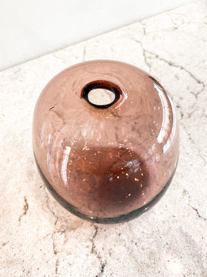 
                
                    Load image into Gallery viewer, Short Big Gem Glass Bud Vase - Rose
                
            