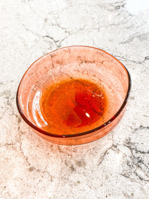 Organic Glass Dish - Apricot