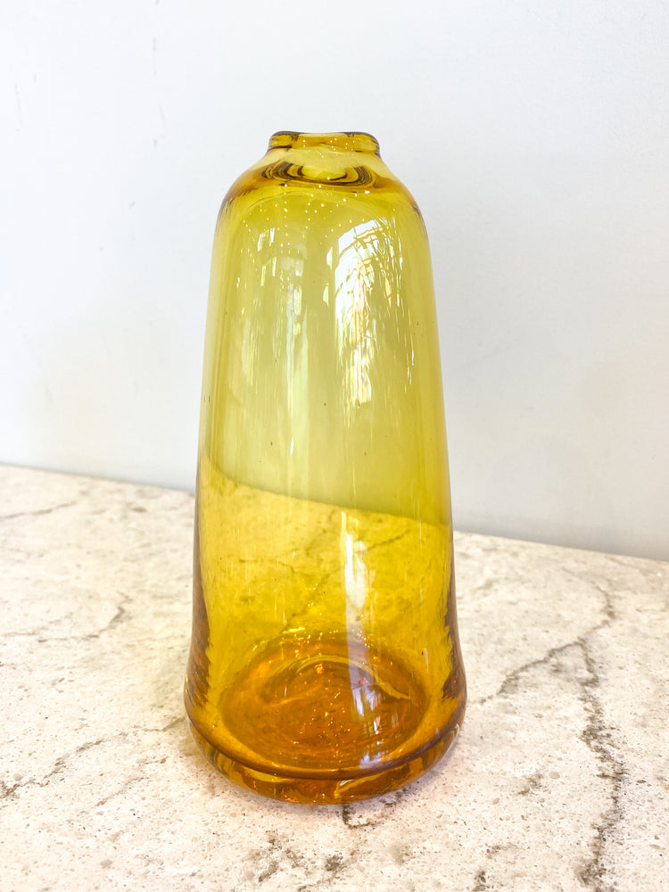 
                
                    Load image into Gallery viewer, Tall Big Gem Glass Bud Vase - Lemon
                
            
