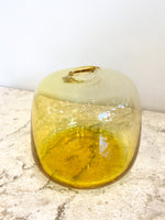 Short Big Gem Glass Bud Vase - Lemon