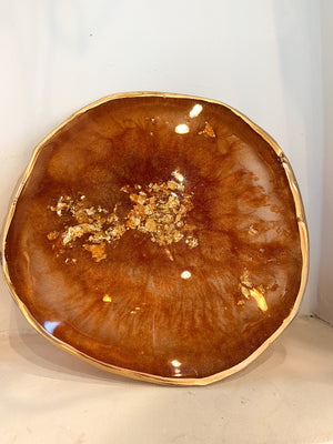 Resin Geode Tray - Copper