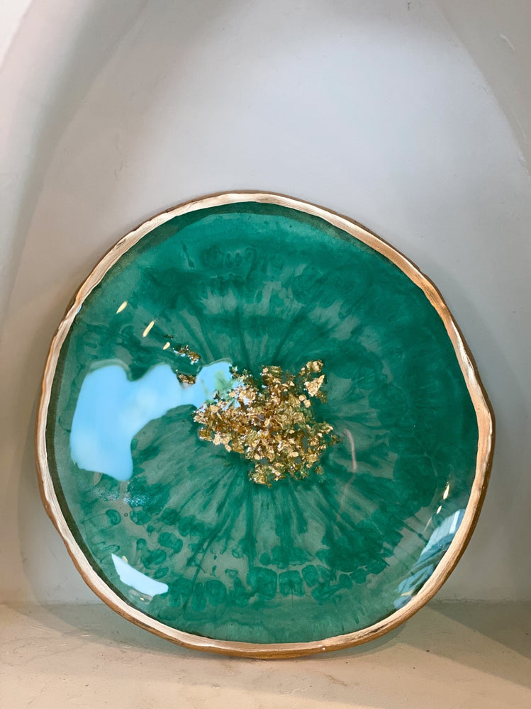 
                
                    Load image into Gallery viewer, Resin Geode Tray - Verdant
                
            