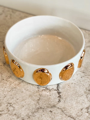 
                
                    Load image into Gallery viewer, Porcelain Dish with Gold Accents
                
            