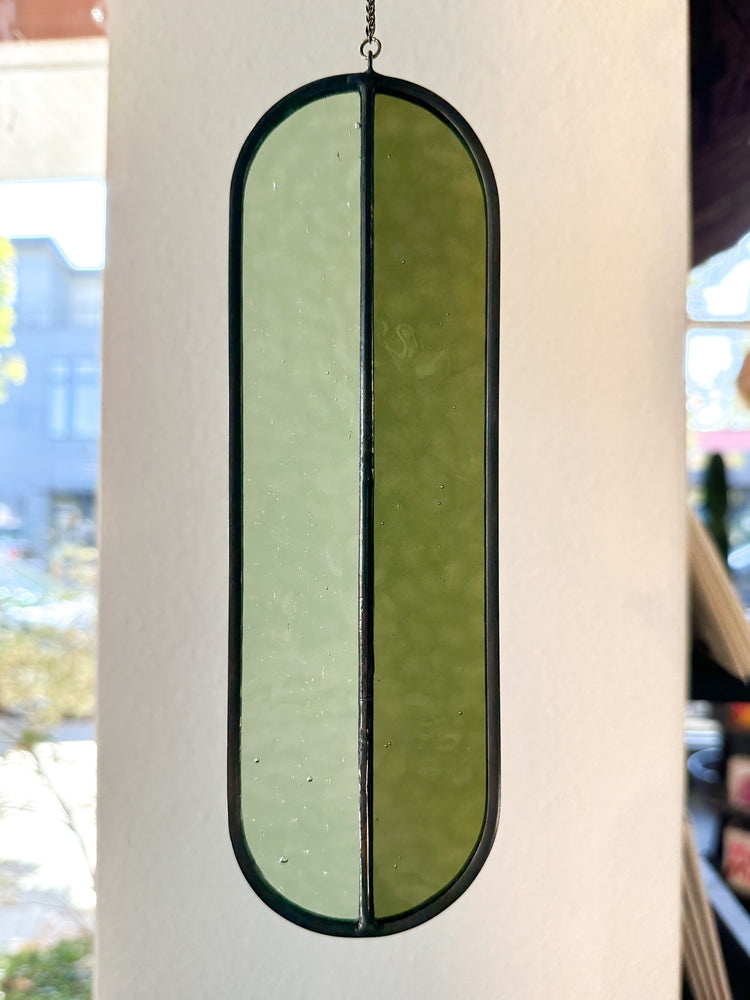 Halfsies Stained Glass in Forest Walk