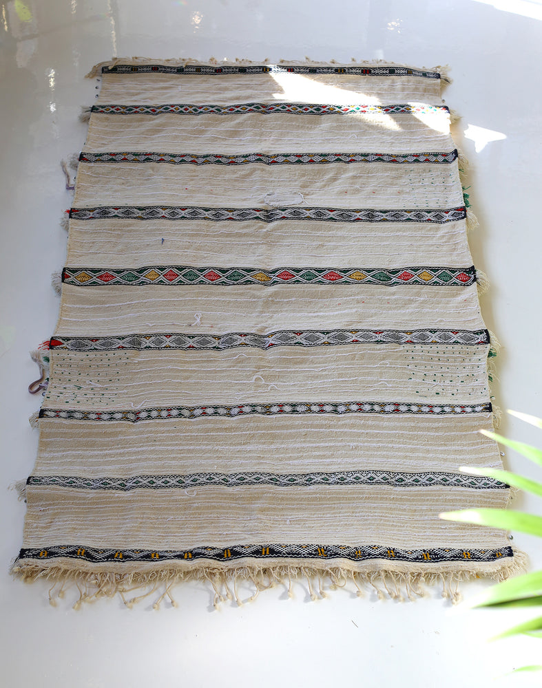 Vintage Handira, Moroccan Wedding Blanket No. 021