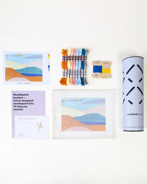 Peaceful Mountains Beginner Needlepoint Kit