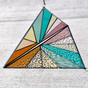 
                
                    Load image into Gallery viewer, Large Triangle Stained Glass - Bliss
                
            